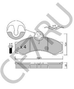 MDP1043 MERITOR Комплект тормозных колодок, дисковый тормоз в городе Королёв